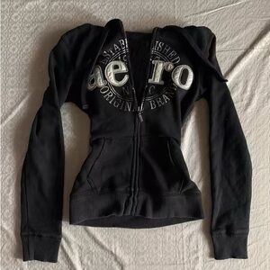 Black hooded jacket